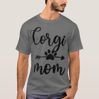 ノベルティコルギママポケット犬マママコーギママティー Tシャツ