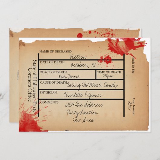 ノベルティコロナーズラベルハロウィーン 招待状 (正面/裏面)