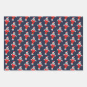 ノベルティサンタアニマルマナティークリスマス ラッピングペーパーシート (正面2)