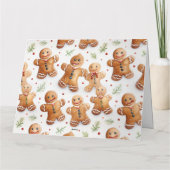 ノベルティジンジャーブレッドマンホリデーフォト カード (裏面)