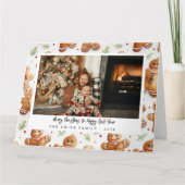 ノベルティジンジャーブレッドマンホリデーフォト カード (正面)