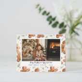 ノベルティジンジャーブレッドマンホリデーフォト ポストカード (スタンド正面)