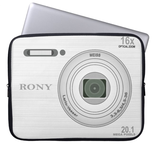 ノベルティデジタルカメラ効果 ラップトップスリーブ (正面)