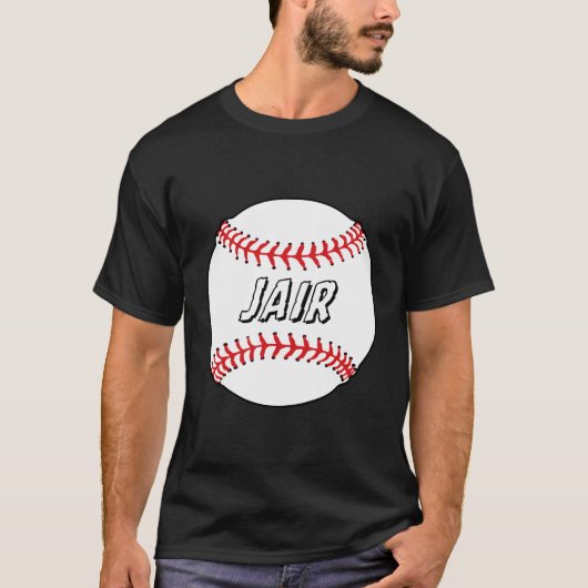 ノベルティパーソナライズされた名Jair Sportsお祝い Tシャツ (正面)