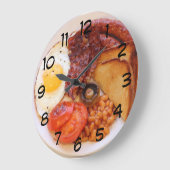 ノベルティフルイングリッシュブレックファーストクロック ラージ壁時計 (傾斜)