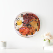 ノベルティフルイングリッシュブレックファーストクロック ラージ壁時計 (ホーム)