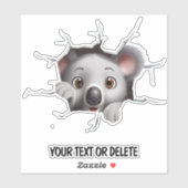 ノベルティブレークスルーホールピーキングキュートコアラベア シール (シート)