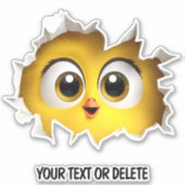 ノベルティブレークスルーホールピーキングキュートチックールク シール (正面)