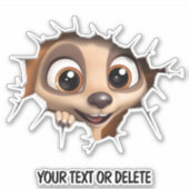 ノベルティブレークスルーホールピーキングキュートメルカット シール (正面)