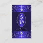 ノベルティブ王室のルー華美オーナメントイニシャルシック 名刺 (正面)