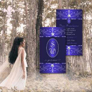 ノベルティブ王室のルー華美オーナメントイニシャルシック 名刺