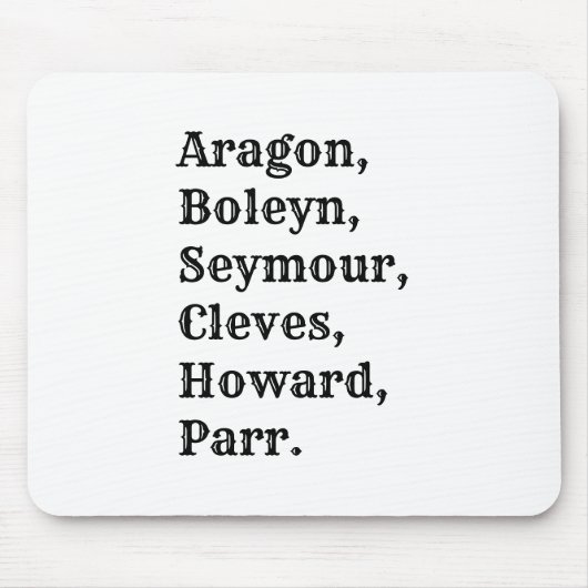 ノベルティヘンリーVIII 6人妻マウスマット マウスパッド (正面)