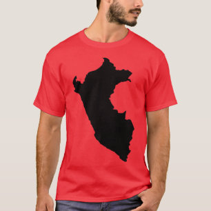 ノベルティペルー人ペルアーノペルアナの地図の概要 Tシャツ