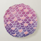 ノベルティマーメイドテールホタテPink & PurpleTexture ラウンドクッション (裏面)