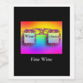 ノベルティワイングラス素晴らしワイン ワインラベル (シングルラベル)