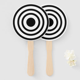 ノベルティ白黒ブルセイズサークル ハンドファン