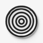 ノベルティ白黒ブルセイズサークル ペーパープレート (正面)