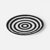 ノベルティ白黒ブルセイズサークル ペーパープレート (アングル)