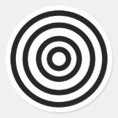 ノベルティ白黒ブルセイズサークル ラウンドシール (正面)