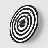 ノベルティ白黒ブルセイズサークル ラウンド壁時計 (傾斜)