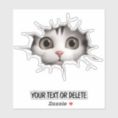 ノベルティ突破口覗き可愛い猫ネコ シール (シート)