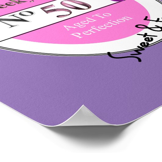 ノベルティ第50節目誕生日ワインラおもしろいベル ポスター (角)