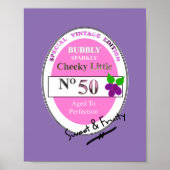 ノベルティ第50節目誕生日ワインラおもしろいベル ポスター (正面)