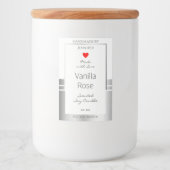 ノベルティ製品包装ラベル白と銀 フードラベル (正面)