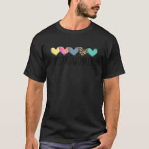 ノベルティ郵便勤務者ライフハート郵便勤務者アプリ Tシャツ