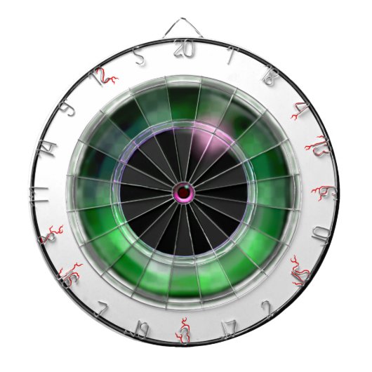 ノベルティ風変わりリアル緑の眼球牛の目 ダーツボード (正面)