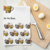 ノベルティ3ビーズマンガカスタマイズ可能な写真 キッチンタオル (四つ折り)