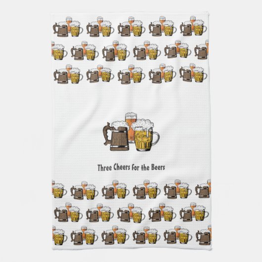 ノベルティ3ビーズマンガカスタマイズ可能な写真 キッチンタオル (縦)