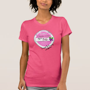 ノベルティ50thマイルストーン誕生日おもしろいワインラベル tシャツ