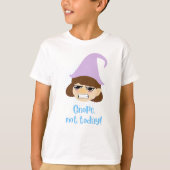 ノペおもしろいは今日ではない文字不機嫌な格言顔 Tシャツ (正面)