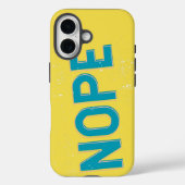 ノペおもしろいタイポグラフィターコイズブルーとイエロー Case-Mate iPhoneケース (裏面)