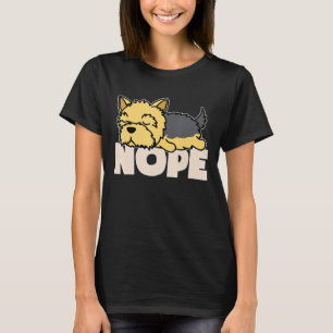 ノペレイジーヨークシャーテリアードッグレイジーデイ疲れた Tシャツ