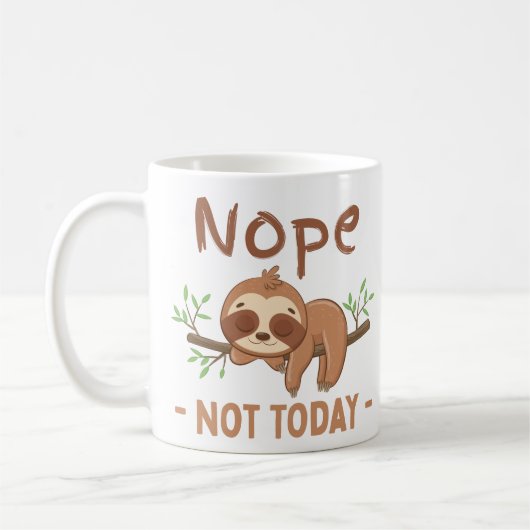 ノペ、今日はナマケモノではないおもしろい。 コーヒーマグカップ (左)