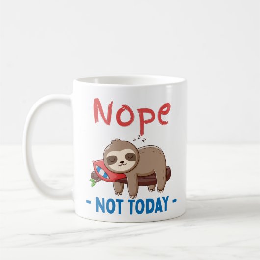 ノペ、今日はナマケモノではないおもしろい。 コーヒーマグカップ (左)
