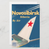 ノボシビルスク・シベリア・ソ連のフライト・ポスター 便箋 (正面/裏面)
