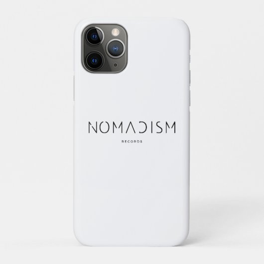 ノマディズム レコード ブラック ロゴ Case-Mate iPhoneケース (裏)