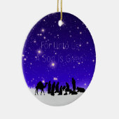 ノミが生まれ星の雪の夜に セラミックオーナメント (右)