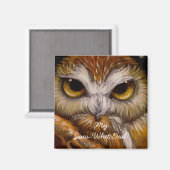 ノミのフクロウ！マグネット マグネット (正面/裏面)