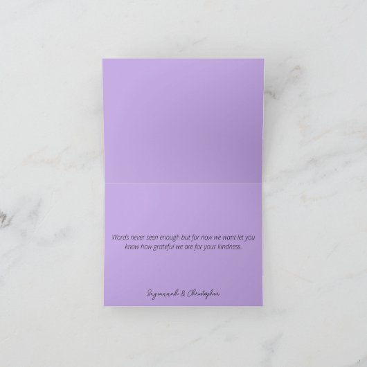 ノミの花とパーソナライズされた虫 ノートカード (内部)