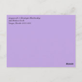 ノミの花とパーソナライズされた虫 ポストカード (裏面)