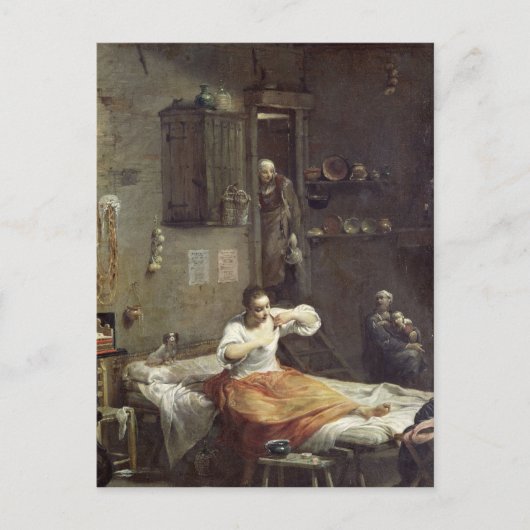 ノミを持つ女 ポストカード (正面)