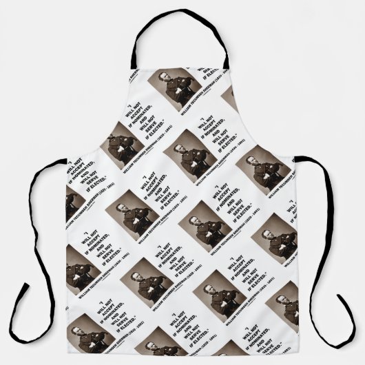 ノミネートもしNot Serve Sherman引用文 エプロン (正面)