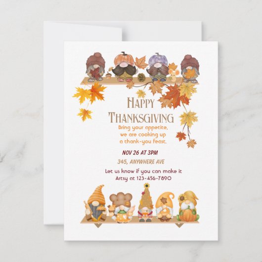 ノミーに感謝 招待状 (正面)