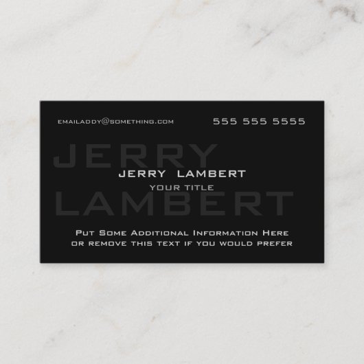 ノムプロプレモダンブラック 名刺 (正面)