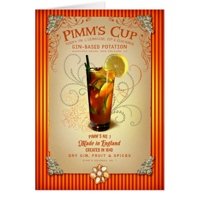 ノラのコレクションのPimmのコップのカクテル (正面)