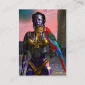 ノラサイバーウォリアー，ピンク，赤，金ゴールド黄 名刺 (裏面)